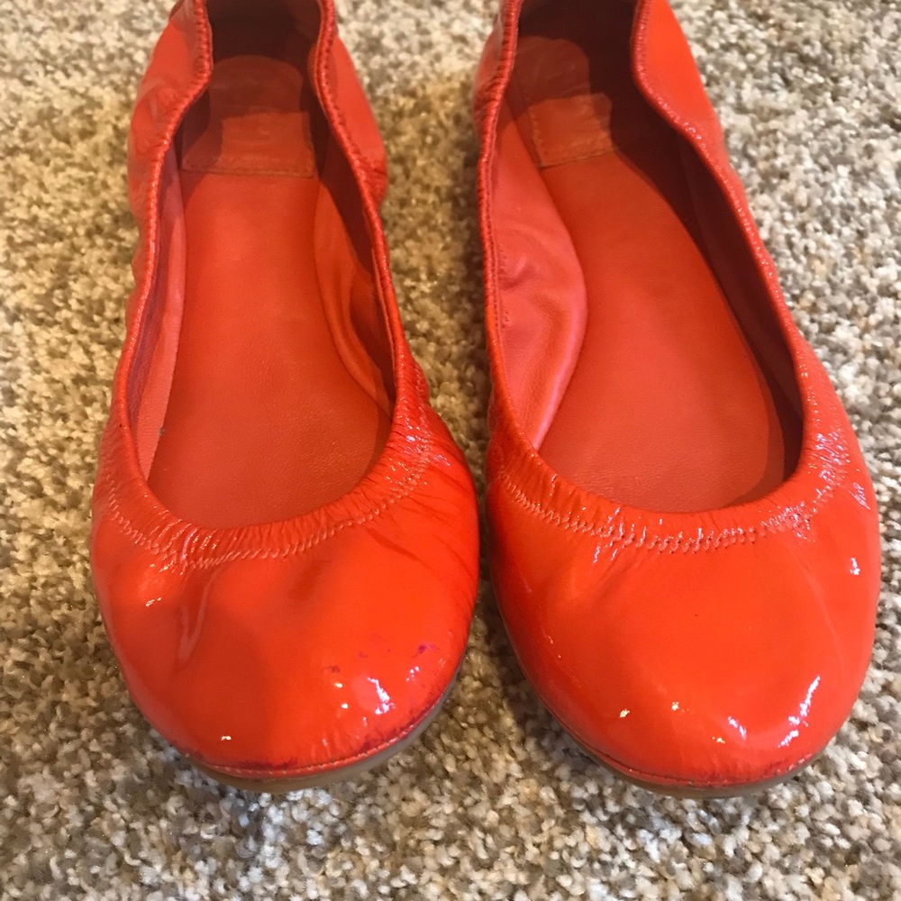 Tory Birch Orange Red Flats